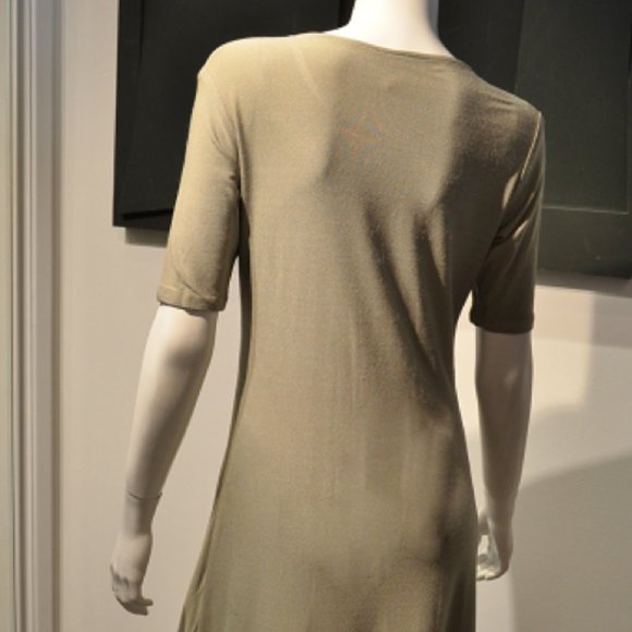 Serge Azar Moss Crepe Jersey Tee Shirt Dress - Picture 5 of 7
